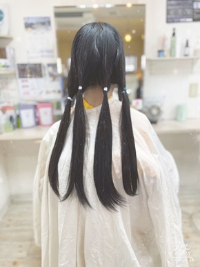 久しぶりのご来店でいきなり初ヘアードネーション