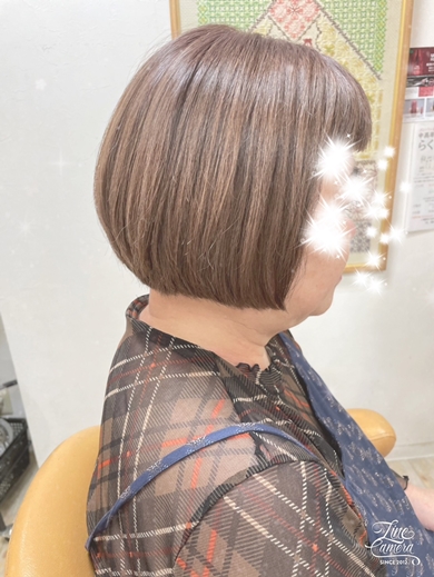 ノンジアミンカラーとカット✂️をさせて頂きました